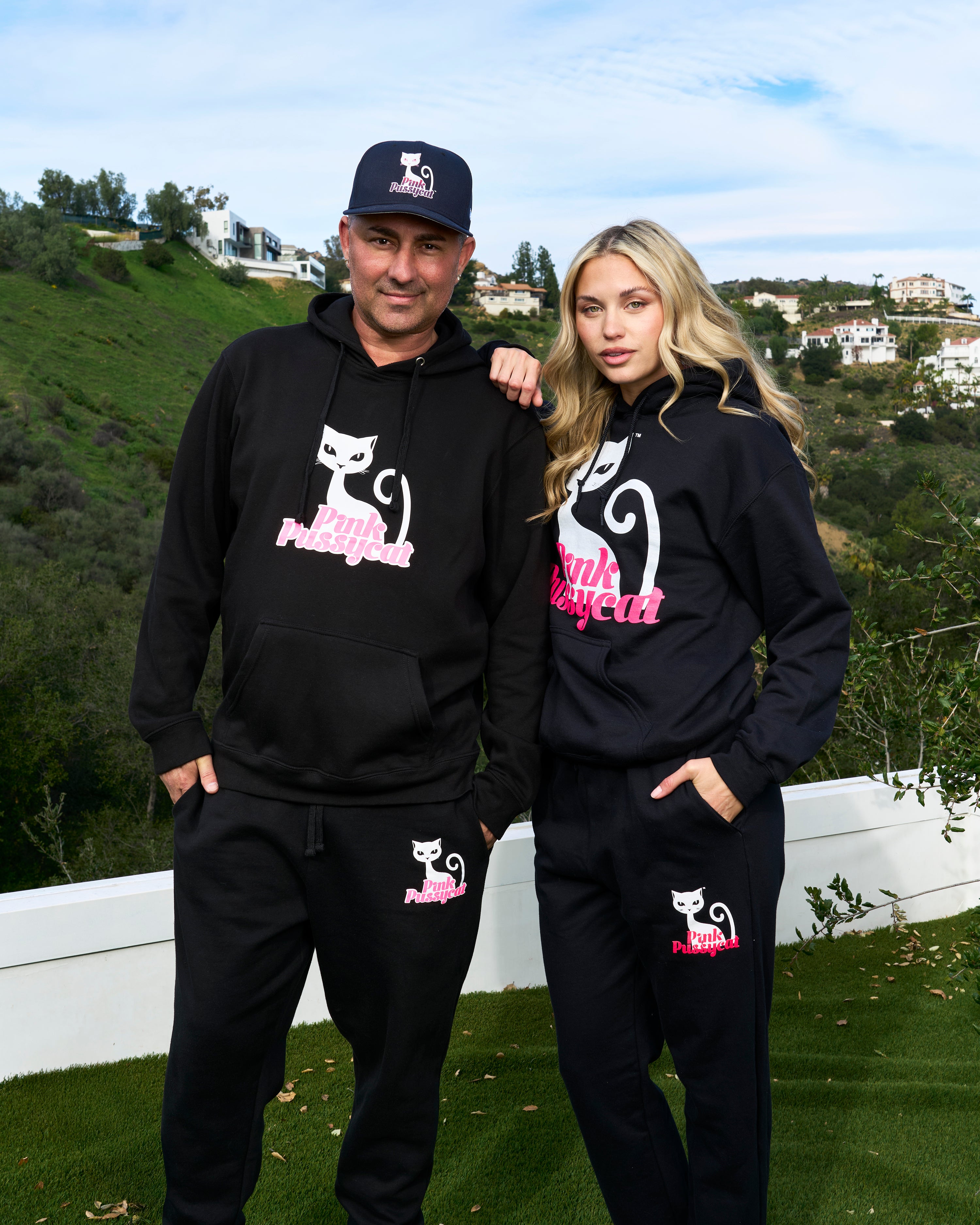 Long Sleeved Hoodie - White On Black