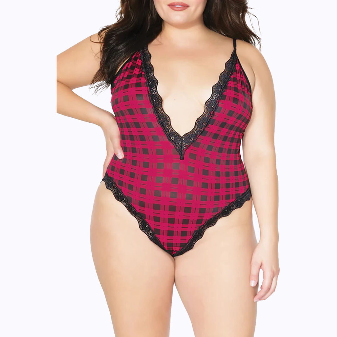 Teddy Pink Plaid/Black