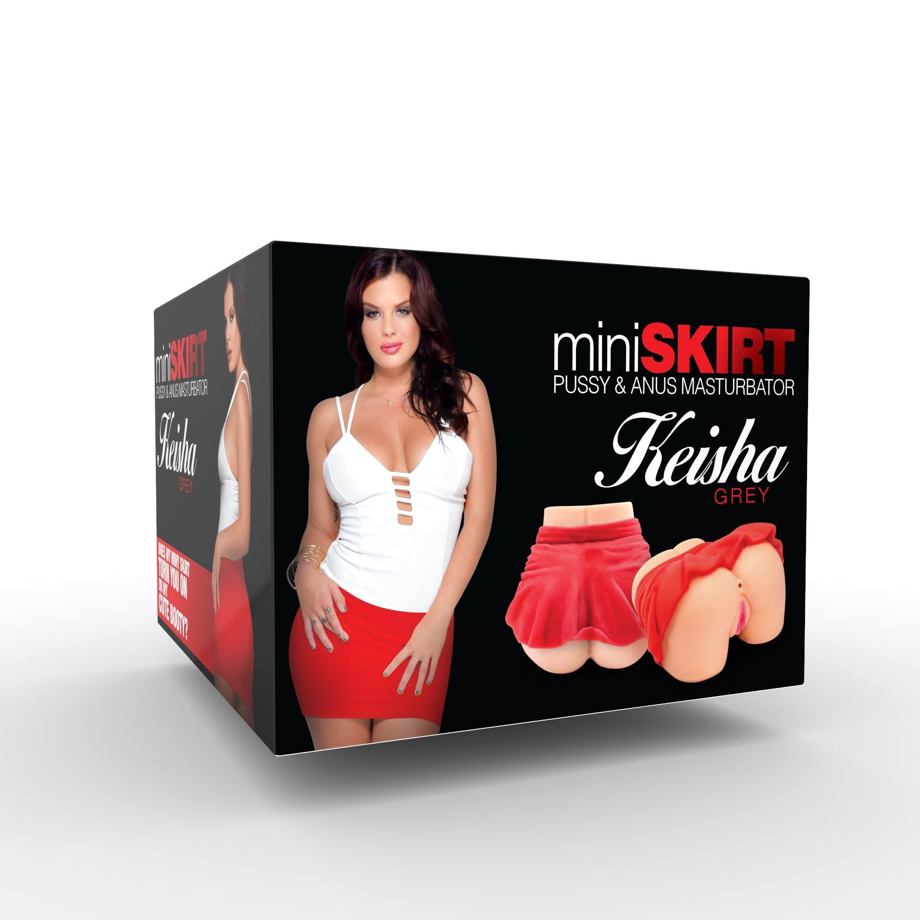 Keisha Grey Mini Skirt Pussy & Anus Masturbator