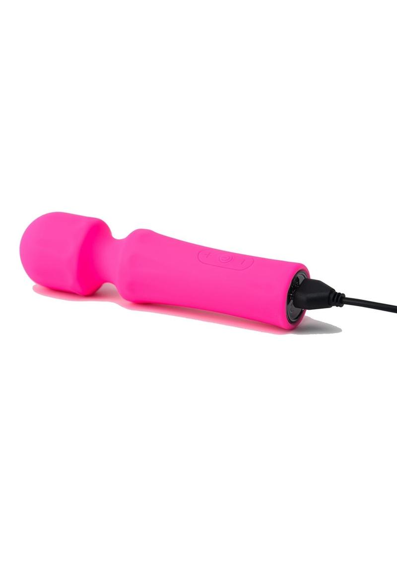 Pink Pussycat Vibrating Mini Wand Rechargeable Massager