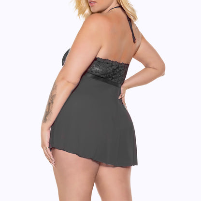 Babydoll & G-string Black