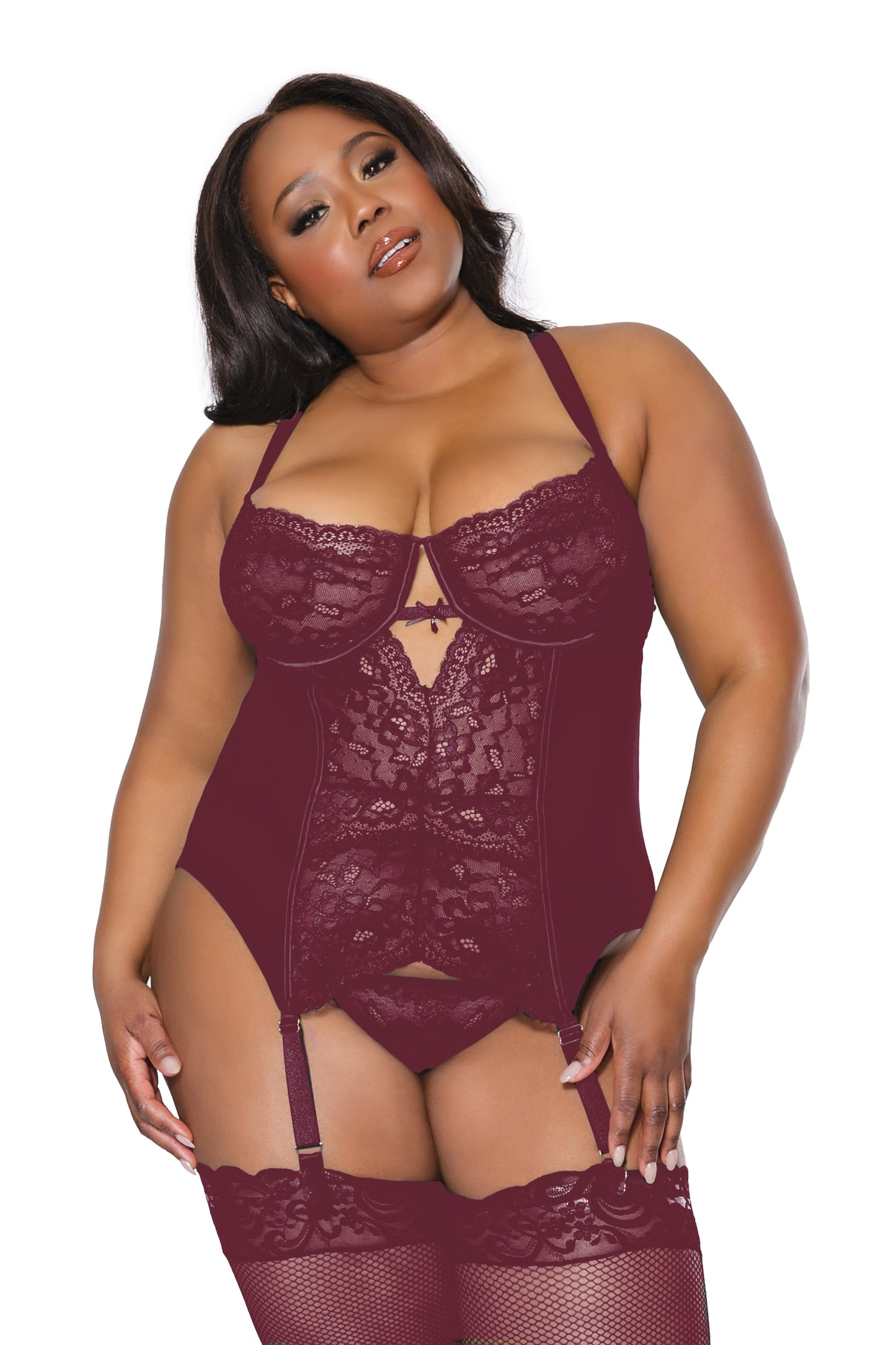 Bustier & Thong Burgundy