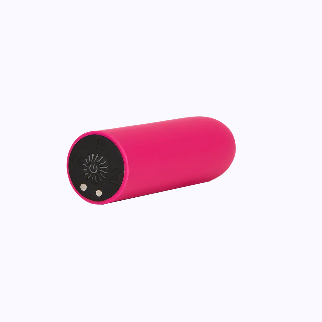 Silicone Bullet Rechargeable Vibrator - Pink