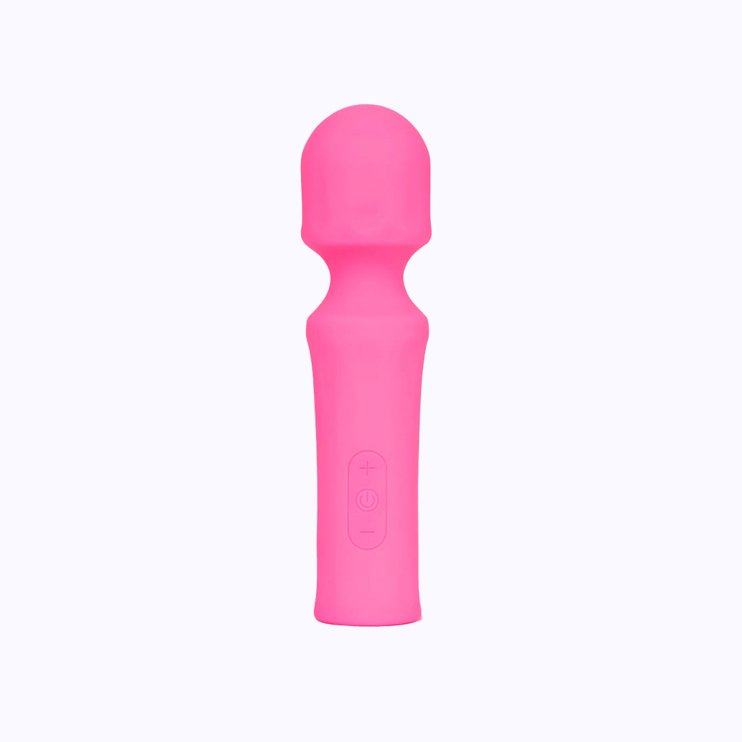 Pink Pussycat Vibrating Mini Wand Massager - Pink