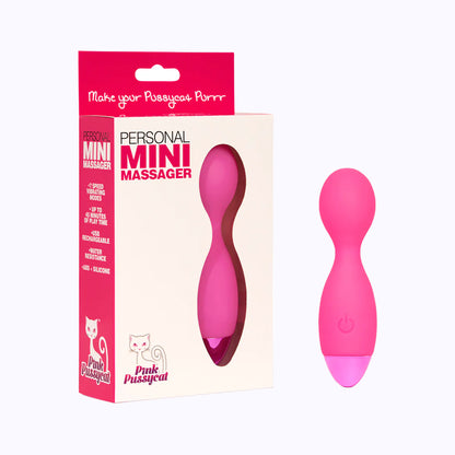 Pink Pussycat Vibrating Personal Mini Massager - Pink