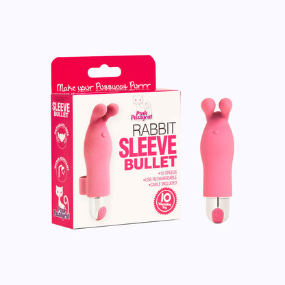Pink Pussycat Vibrating Rabbit Sleeve Bullet
