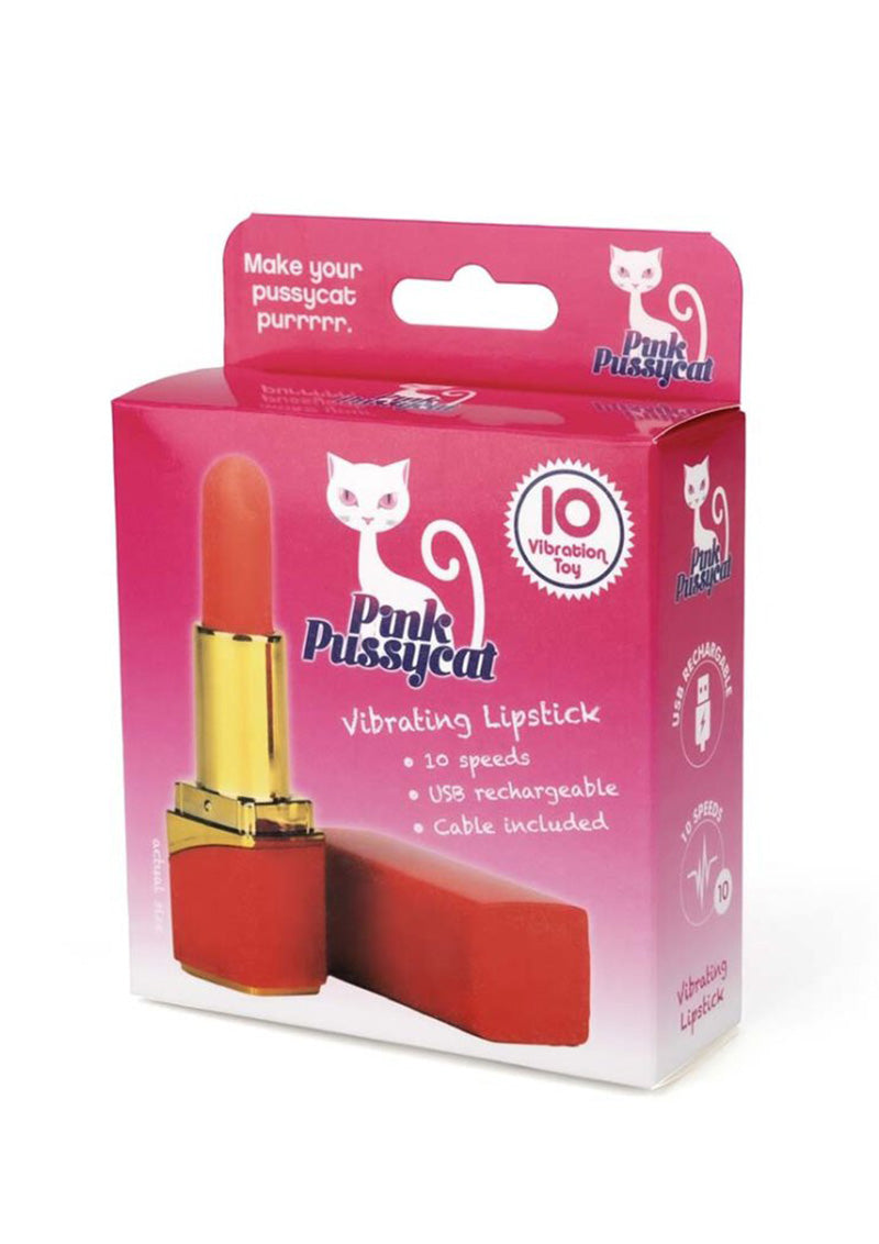 Pink Pussycat Rechargeable Vibrating Lipstick