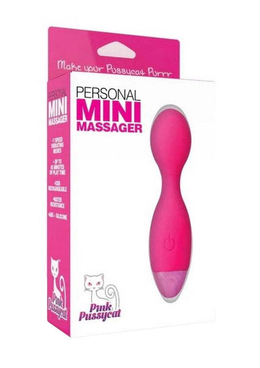 Pink Pussycat Vibrating Mini Massager Rechargeable Wand